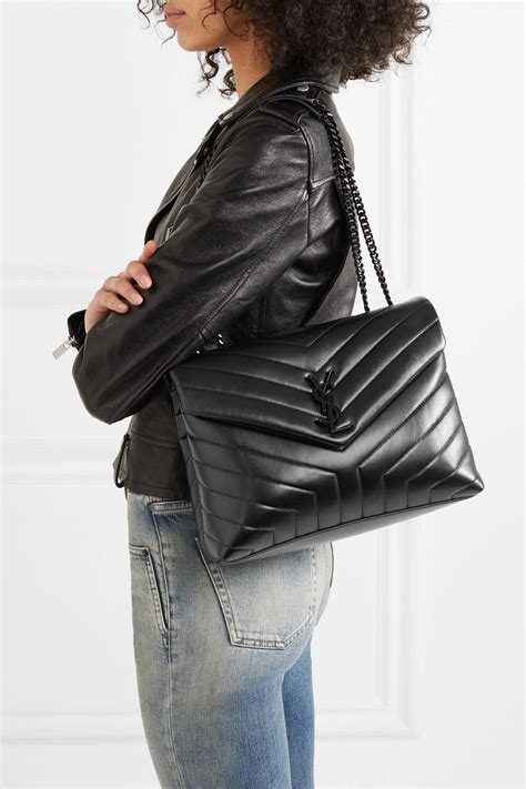 yves saint laurent loulou|Saint Laurent quilted shoulder bag.